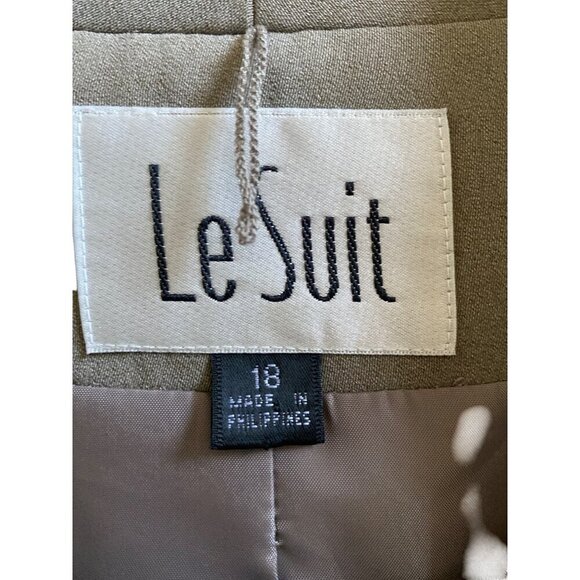 Le Suit Womens Tan Polyester Blazer Jacket Size 18 - Picture 5 of 6